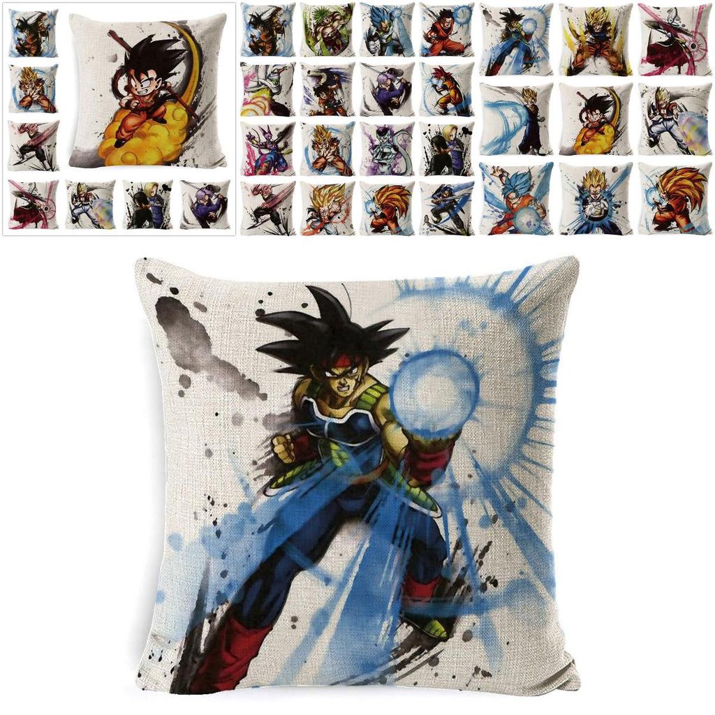 Premium Cotton Linen Dragon Ball Pillow Case Cartoon Square Cushion Cover For Cozy Homes