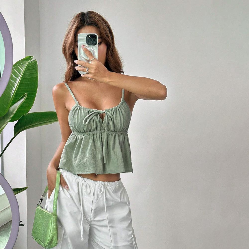 Sexyslim Short Vest Halter Topnew Sleeveless Outerwear Top