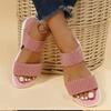 New Women's Wedge Heel Platform Cozy Sandals Ladies Outdoor Beach Sandals Elastic Band Designer Shoes Sandals Women Summer