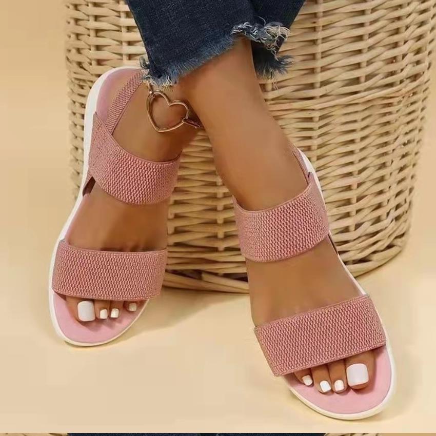 New Women's Wedge Heel Platform Cozy Sandals Ladies Outdoor Beach Sandals Elastic Band Designer Shoes Sandals Women Summer