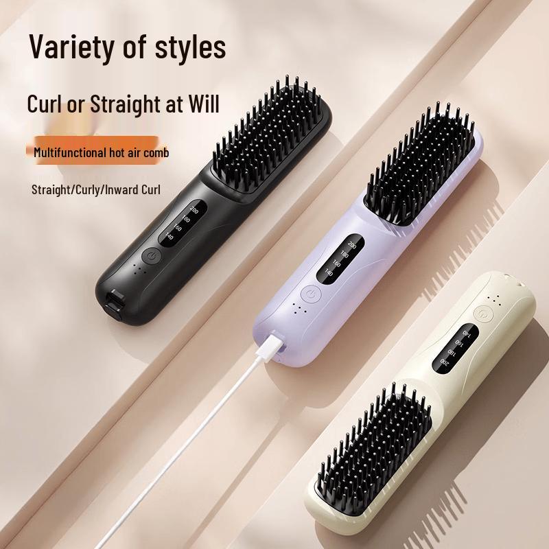 LISM Wireless Negative Ion Hair Straightening Brush