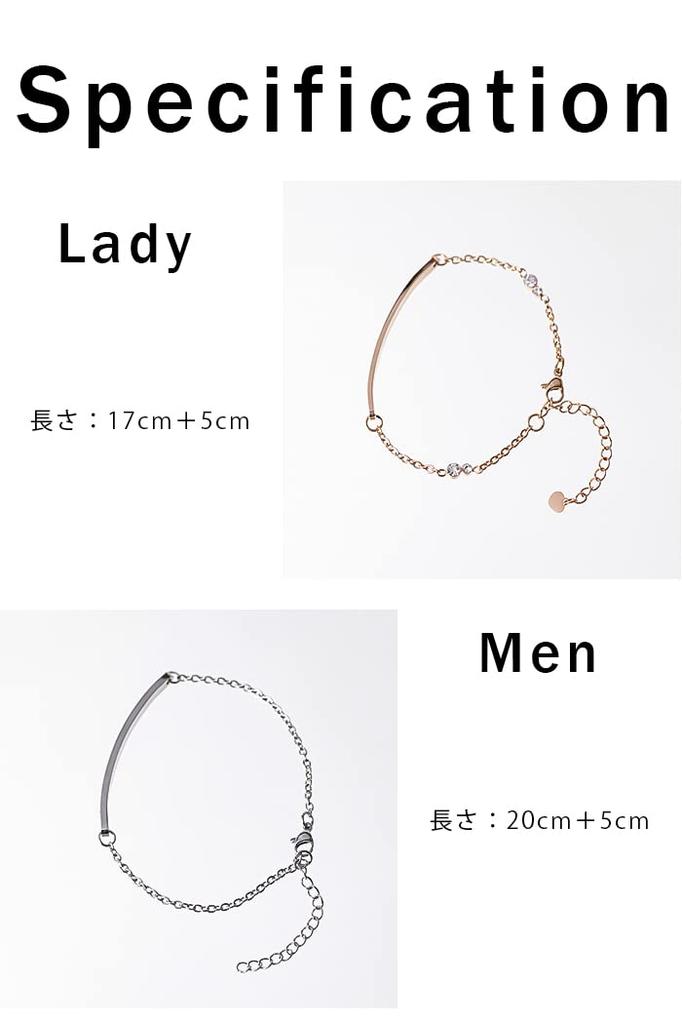 Pair Bracelet Couple Stainless Steel Bracelet [felicitations] Men's Women's