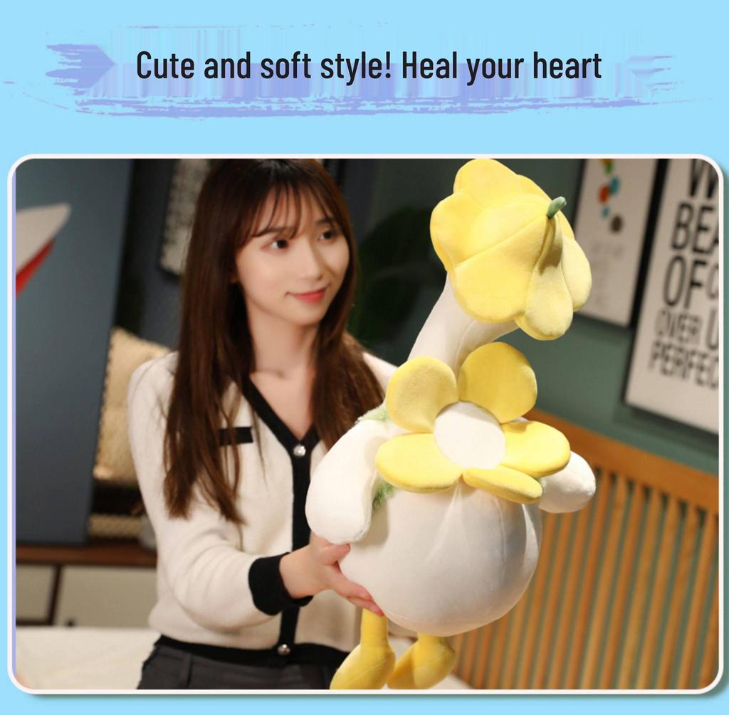 Adorable Yellow Duck Plush Toy - Soft Goose Pillow for Hugs and Birthday Gifts