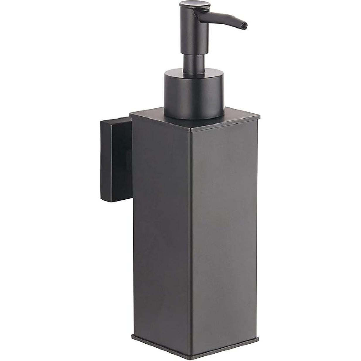 BGL Hand Soap Dispenser Stainless Steel 304 Wall Mount Chrome Soap Dispenser Holder for Bathroom (Chrome, Square) чёрный