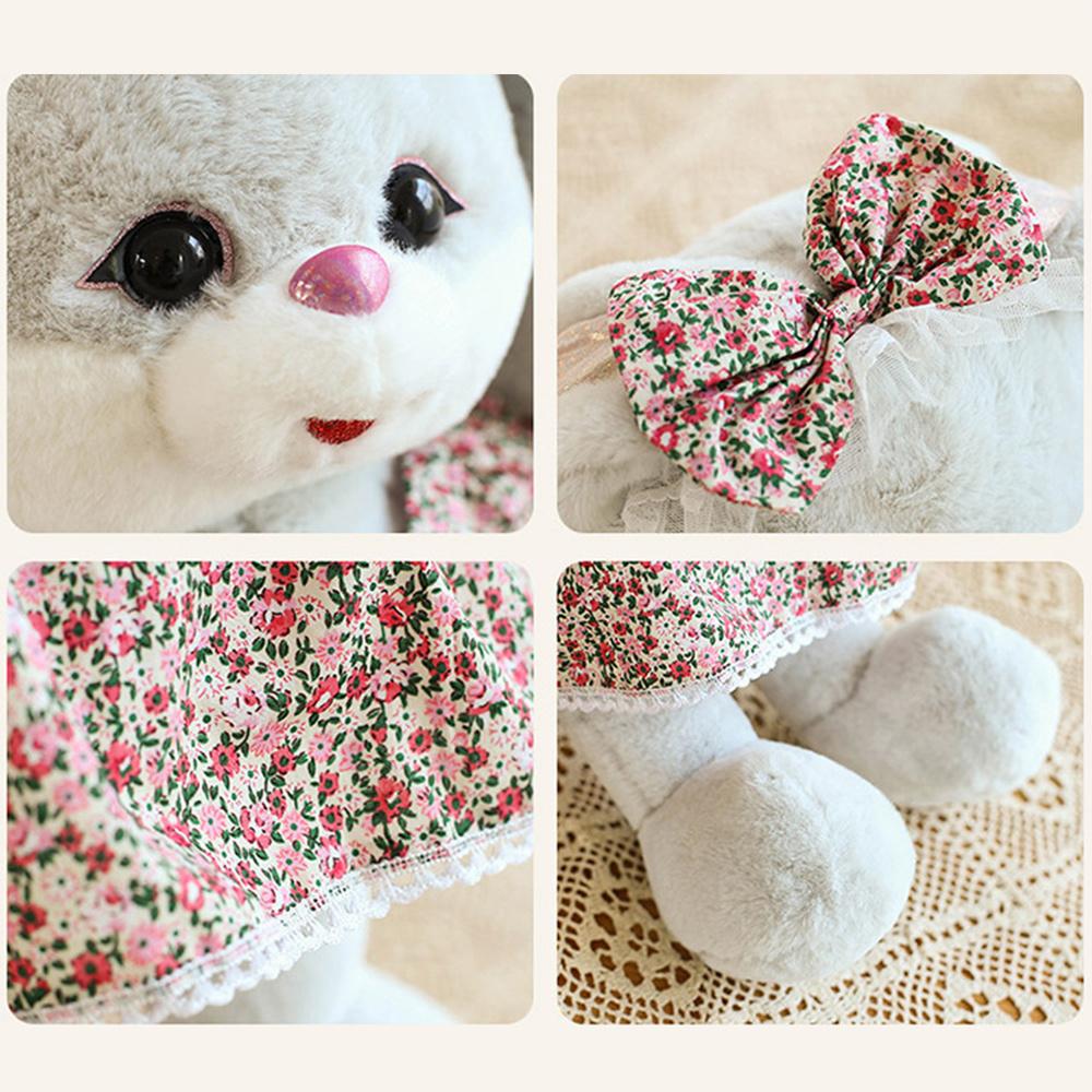 Plush Rabbit Toy With Q Version Cuddly Animal Toys Sleeping Pillow Toy For Girls