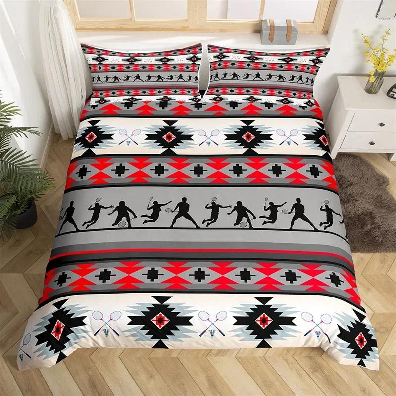 Exotic Horse Duvet Cover Set Queen African Tribal Arrow Western Animal Comforter Cover Microfiber Aztec Farm Animals Bedding Set