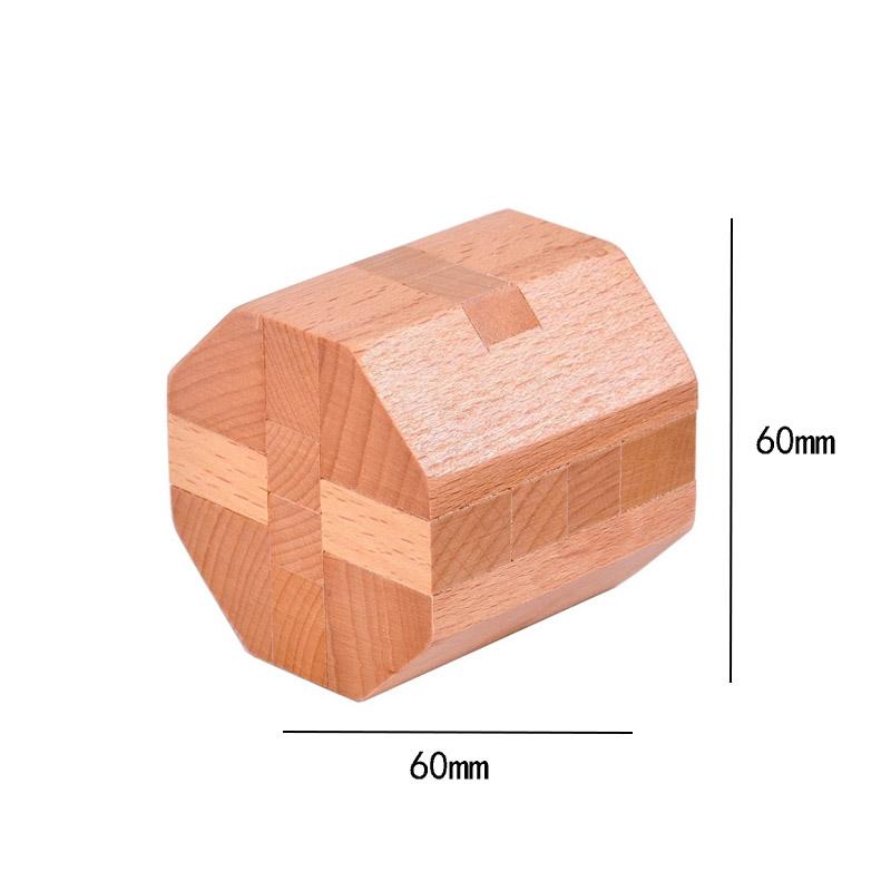 Kids Brain Teaser Puzzle Cube Wooden Assembly and Disentanglement Unlock Interlocking IQ Test Logic Challenge Educational Toys