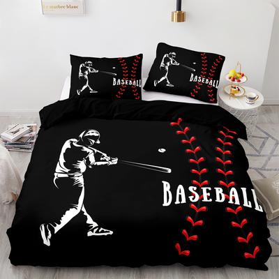 2/3pcs Duvet Cover Set, Baseball Pattern Printed Bedding Set, Soft Comfortable Duvet Cover, For Bedroom, Guest Room