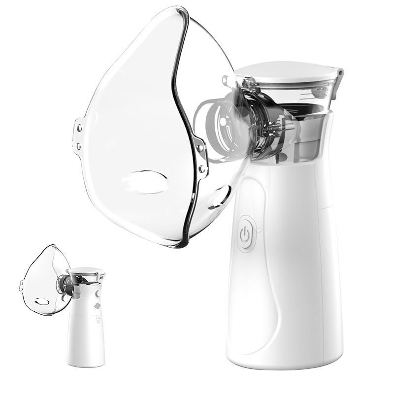 

Портативний ручний небулайзер для дітей з розумним дисплеєм, 3 режими регулювання та автоматичним промиванням. Dry Battery рожевий