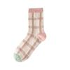 Autumn 3D Flower Plaid Mid-Calf Socks - Pink & Versatile Fashion