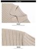 Autumn Winter 2025 Versatile Men's Knit Pullover Sweater - Long Sleeve Lapel Style for Casual Business Fashion