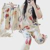 Women's Summer Cotton-Feel Short-Sleeve Nightdress & Pajama Set