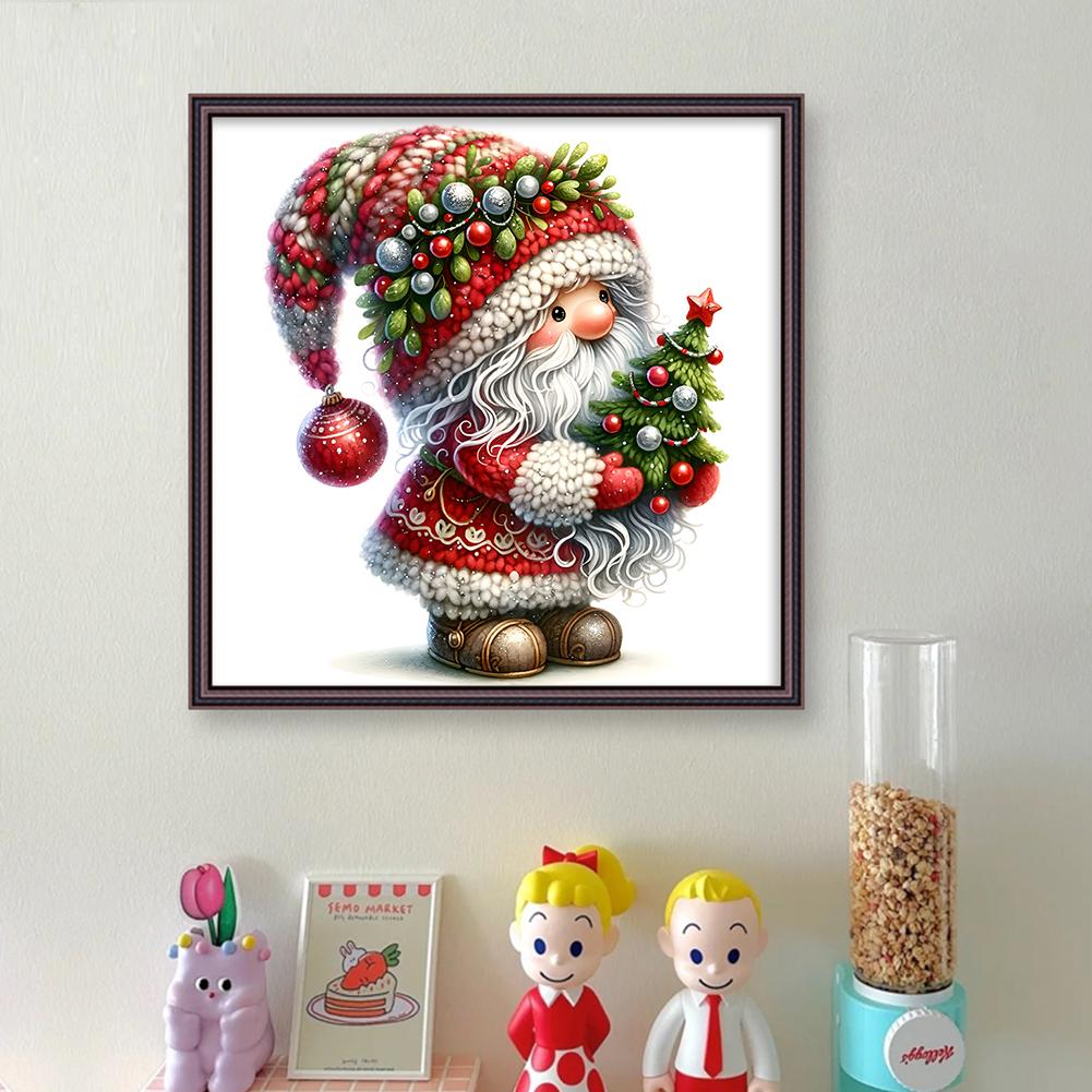 Full Embroidery Eco-cotton Thread 11CT Printed Xmas Gnome Cross Stitch Kit Art