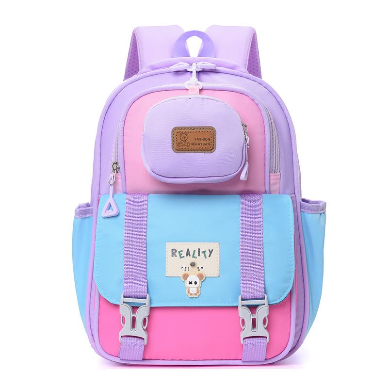 School Bag Cartoon Breathable Nylon Children's Backpack First Grade Burden Reduction Student Backpack