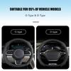 5D Premium Sports Suede Car Steering Wheel Cover Breathable Universal Non-slip 15inch/38cm New Styling Booster Covers Auto Parts