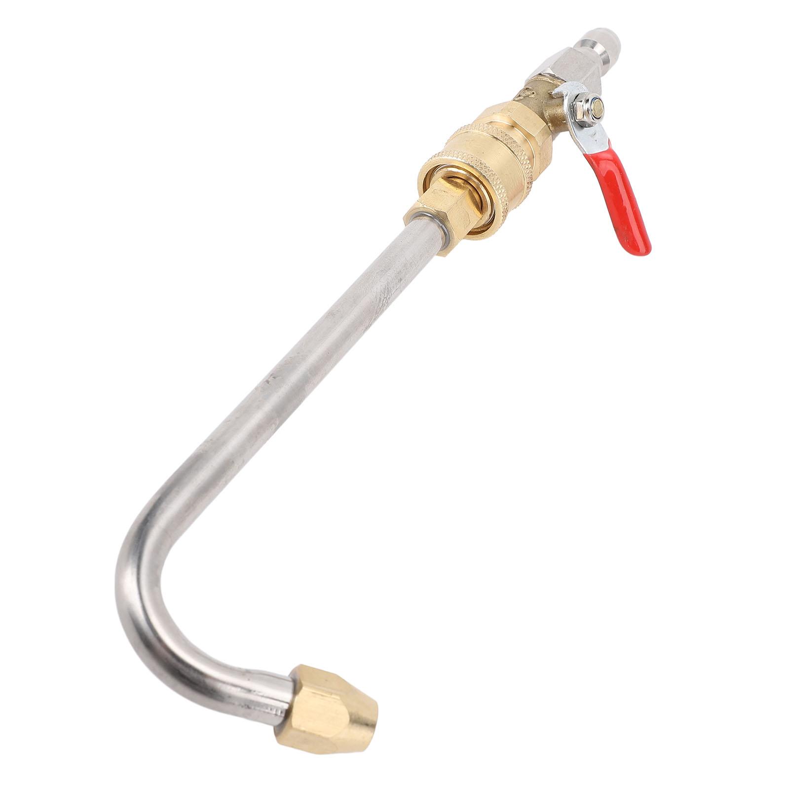 

Curved Pressure Washer Extension Wand with Ball Valve 1 4 Inch Connector Power Washer Gutter Cleaner Attachment Rod