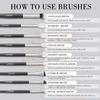 BEILI Makeup Brush Professional Makeup Brushes for and Eye Blending 9-Piece Set, Foundation, Powder, Concealer, Eyebrow, Eyeshadow, Contour, Eyeliner,