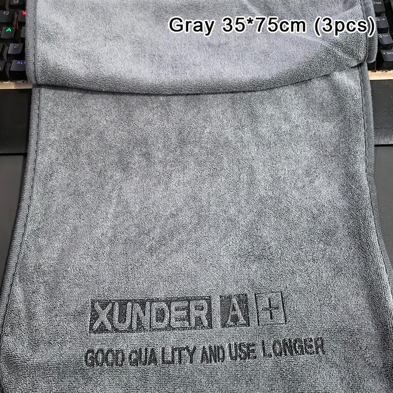 3Pcs Microfiber Thicken Car Wash Towel Universal Cleaning Drying Strong Water Absorption