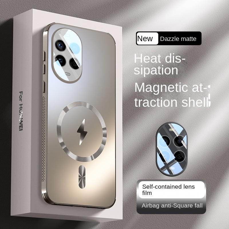 For Huawei Nova 13 Pro Case Hard Matte Magnetic wireless charging Lens Protective Back Cover Case For Nova 13 12 11 Pro Shell