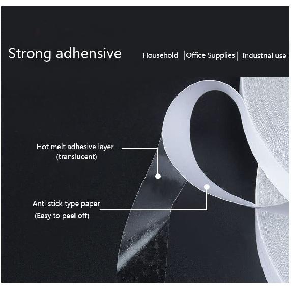 16 Rolls Double-Sided Tape Adhesive Sticky Tapes for Scrapbooking, Photos, Invitation Cards, Paper, DIY Crafts and Office School Stationery Supplies,