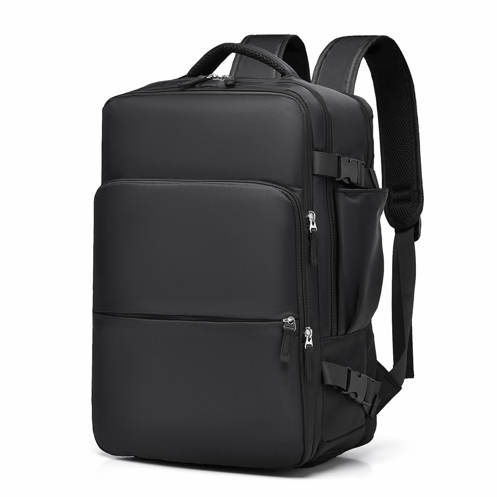 

Дорожный рюкзак большой вместимости, Унисекс, Повседневный рюкзак с функцией зарядки USB, Ткань Оксфорд, Отдельное отделение для обуви чёрный