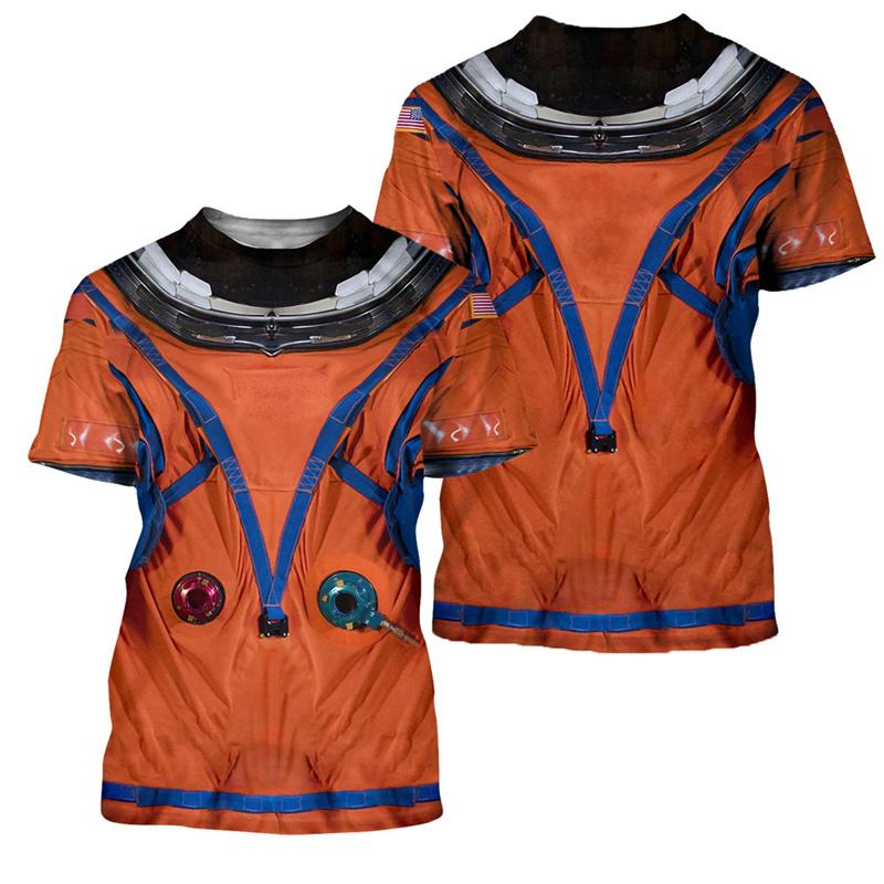 Fashion Firefighter Cosplay T-shirts Summer Trend Short Sleeve Round neck 3D Printed Men's T-shirts Casual Funny Streetwear