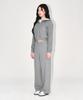 BORN TO WIN W Knit Like Semi Wide Pants [Melange Grey]