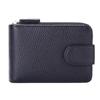 RFID Anti-Theft Cowhide Accordion Card & ID Holder with Zipper
