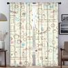 Window Curtain for Room 2 Panel Sumikkos Gurashis Kitchen Curtains 2 Pieces Home Interior Curtains Halloween Decoration Living
