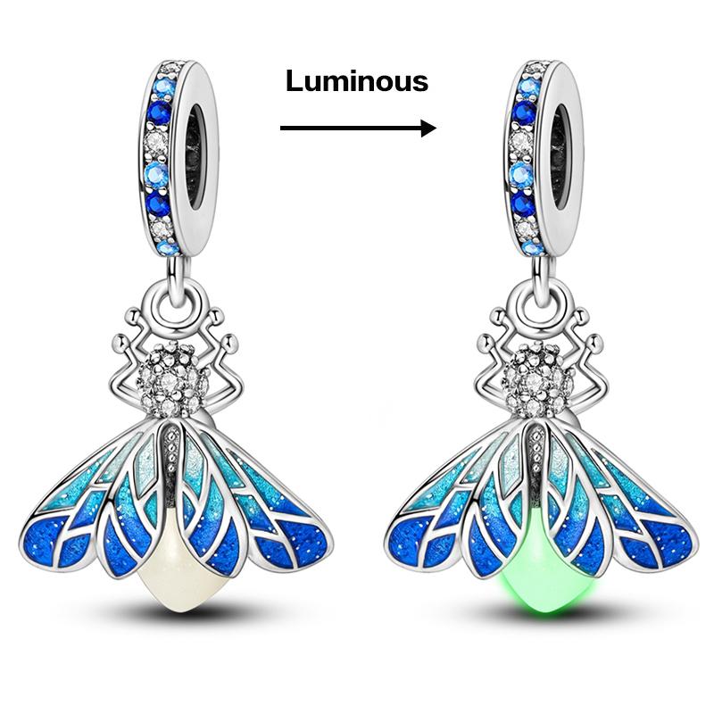 Popular Hot Butterfly Charm Bead Component Bead Components Copper Metal Flower Secure Safety Chain Dangle Designed For Authentic Original Bracelet
