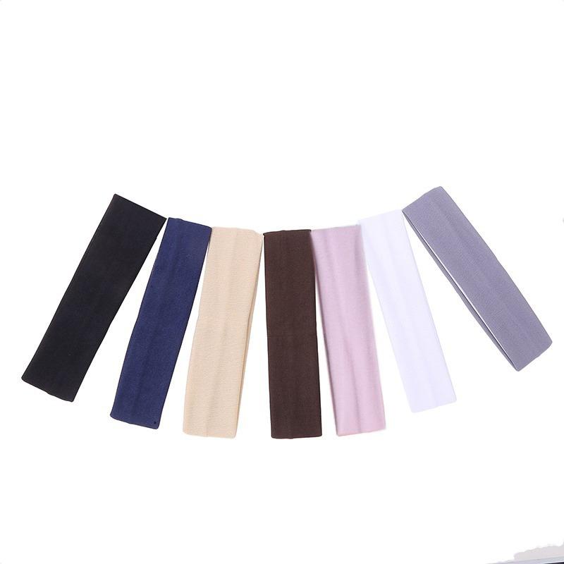 Solid Color Sporty Headband Elastic Sweat-absorbing Wide Hairband Yoga Fitness Running Fashion Outdoor Sports Headwrap