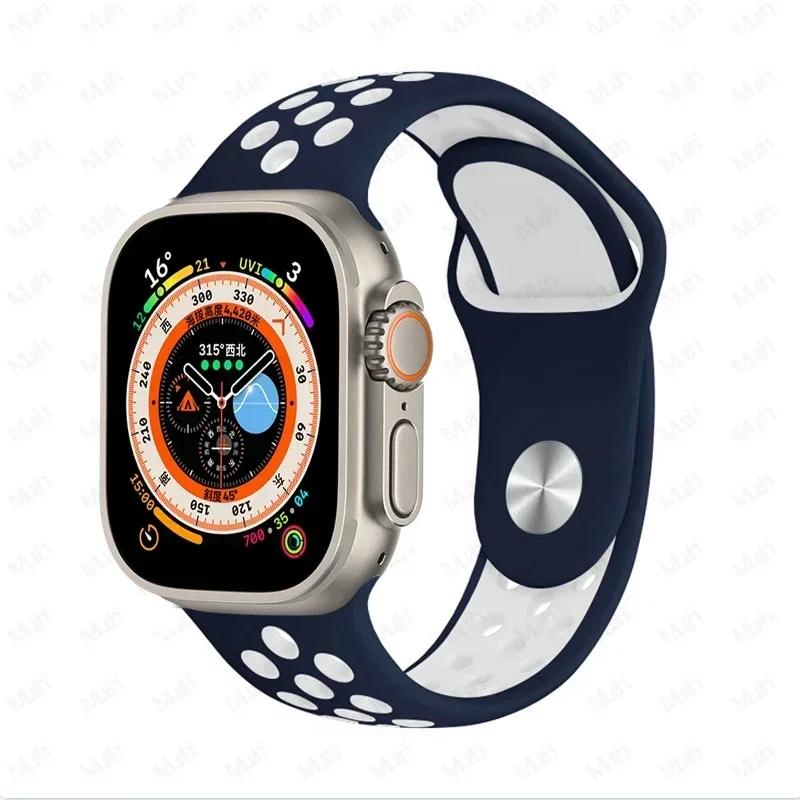 Sportarmbänder für Apple Watch Series 10 42mm 46mm Armband ultra 2 49mm 40mm-44mm 45mm 41mm Silikonarmband iwatch 10 9 8 7 6 SE 5 4 3