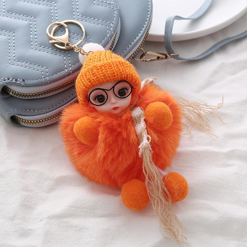 Internet Celebrity Scarf Doll Keychain Plush Pendant: Unisex Bag Charm & Birthday Gift