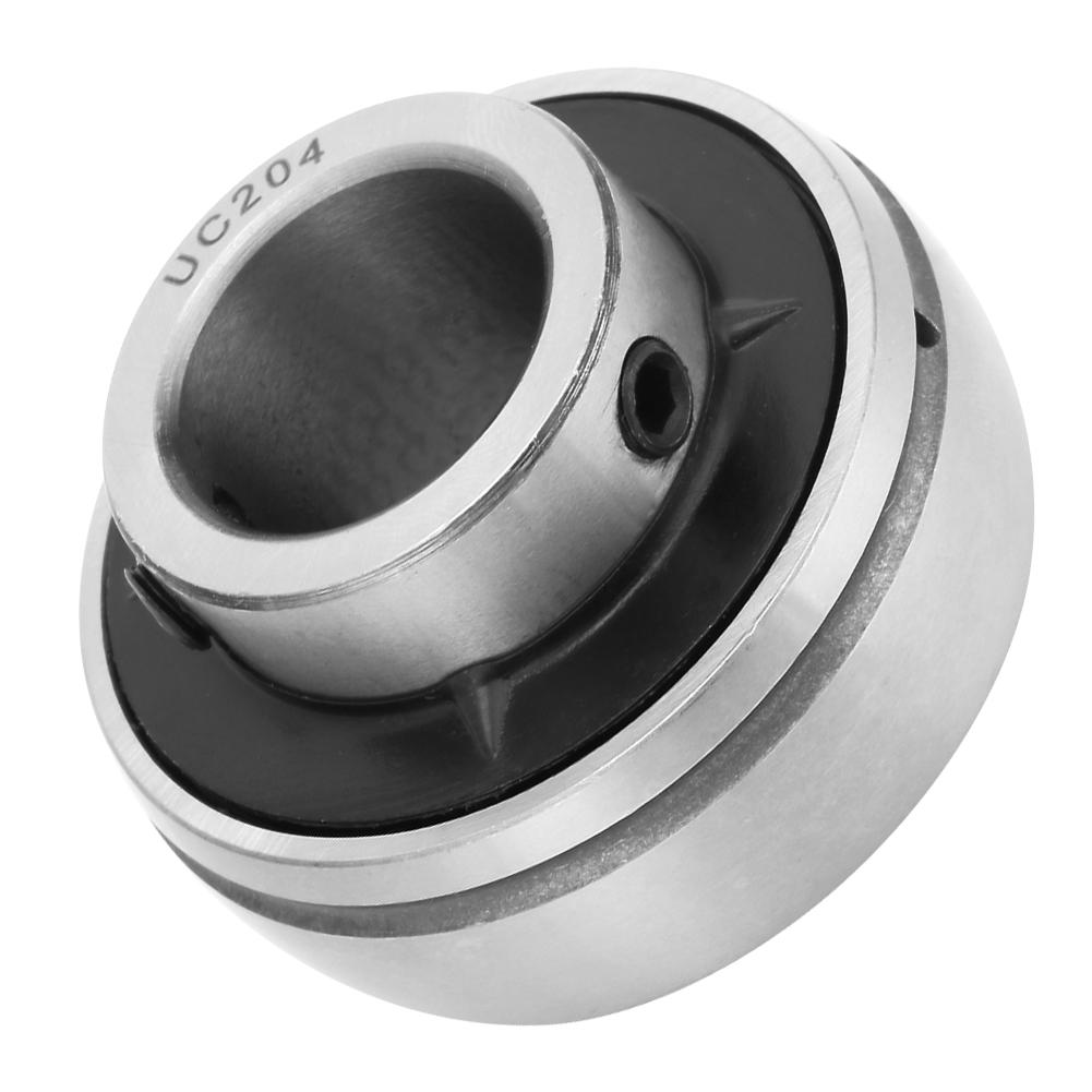 1Pcs Plated Insert Mounted Ball Steel Bearing UC204 20mm