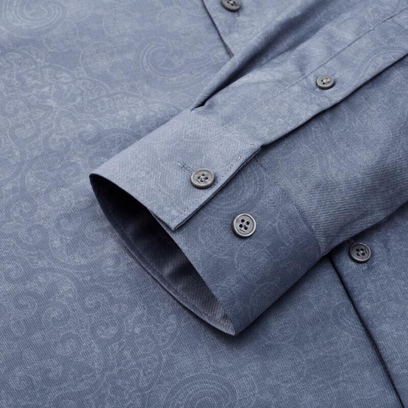 JOEONE Men's Autumn Jacquard Casual Shirt