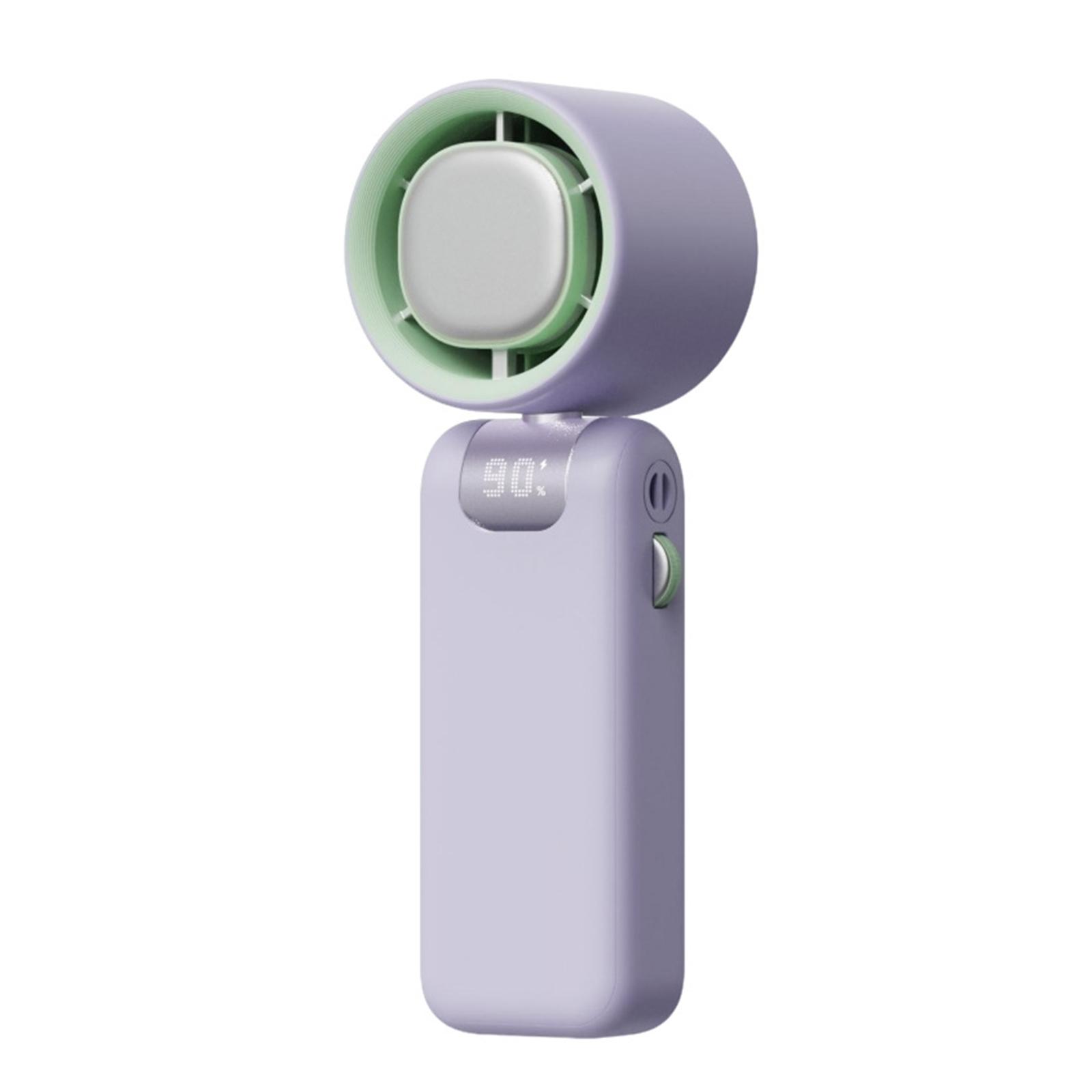 

Турбо высокоскоростной уличный складной портативный небольшой вентилятор портативный USB зарядка цифровой дисплей охлаждающий вентилятор на шею 59*60*181mm фиолетовый