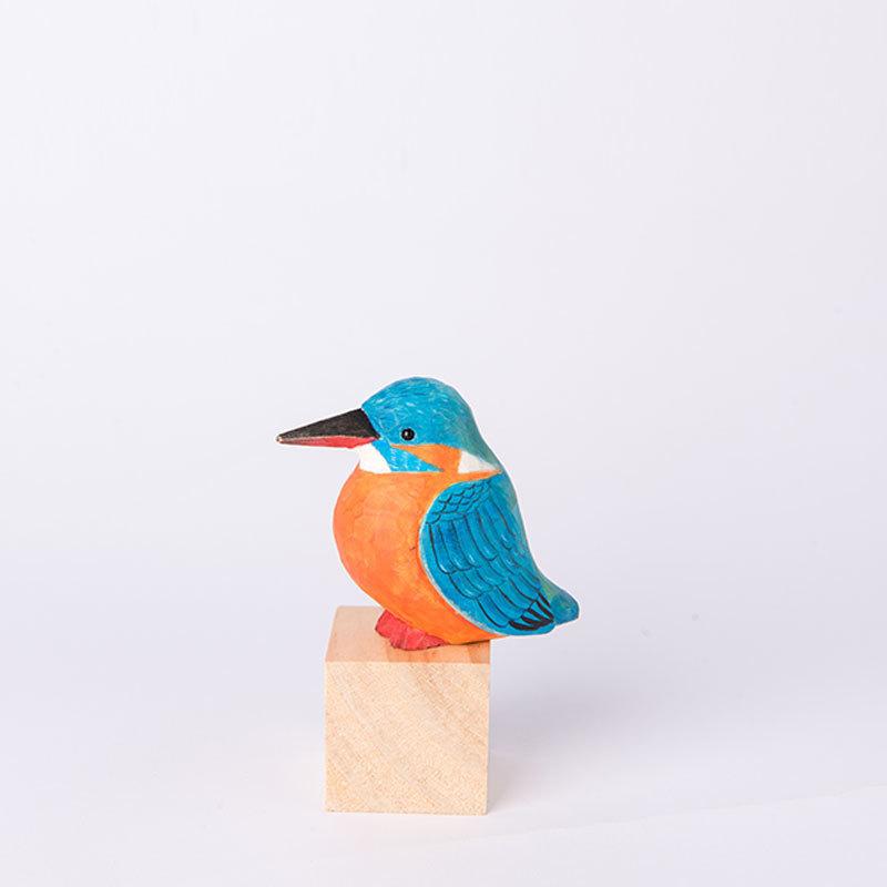 Wooden Parrot Figurine Animal Decor Gift For Office And Kids