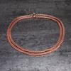 Vinterly Cuban Chain Long Necklace for Men Women Red Copper Adjustable 20/22 Inch Twisted Necklaces Anti-scratch Chain Jewelry