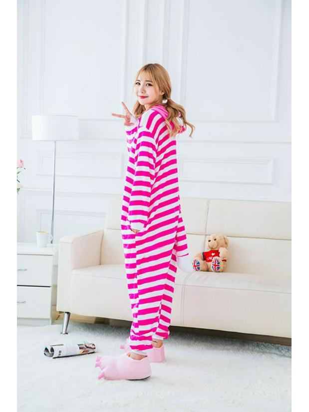 Adult Cartoon Red Dinosaur Flannel Onesie Pajamas for Autumn/Winter