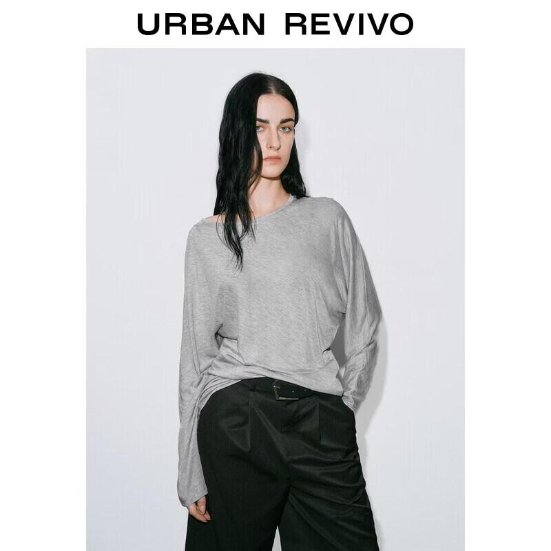 UR2026 Women s Irregular Pleated Long Sleeve T-Shirt XL