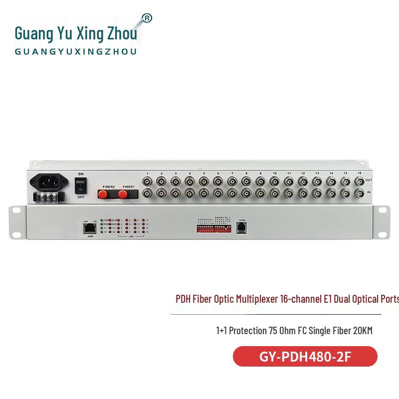 GY-PDH480-2F 16E1 Dual-Fiber PDH Optical Terminal