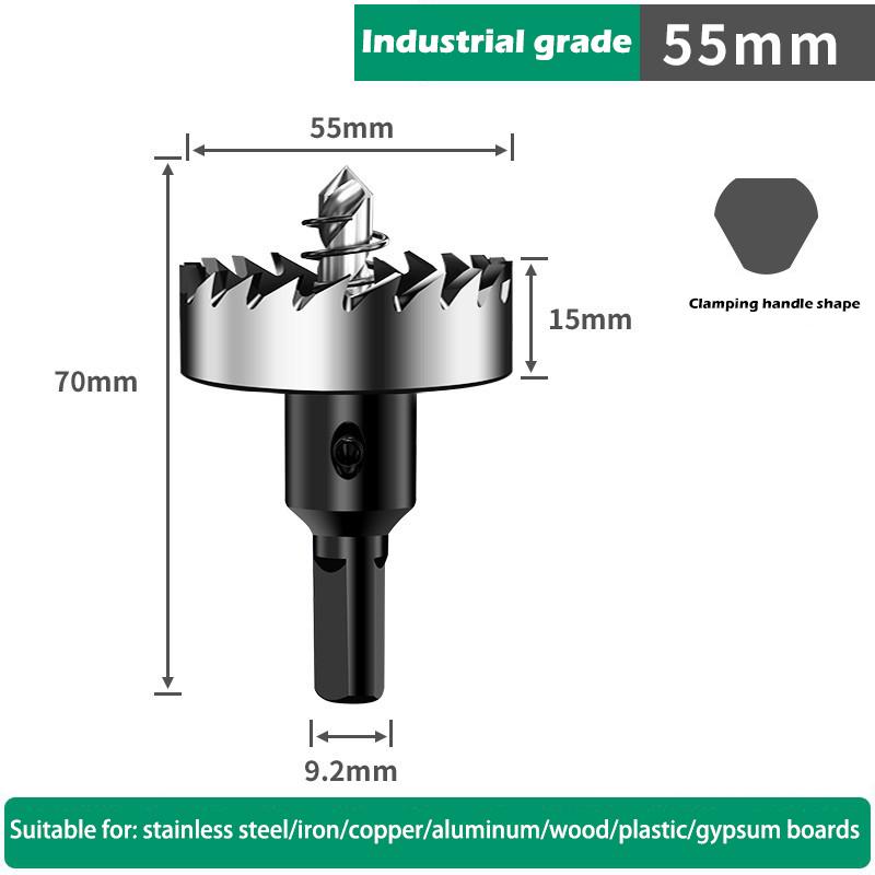 Hole Saw Set 12-100mm Hard Metal Drill Bits Heavy Duty Hole Opener Hole Cutter For Metal Stainless Steel Iron Wood Plastic Etc.