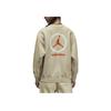 Jordan X Shelflife Logo Print Crewneck Long Sleeve Sweatshirt Women Sweatshirt Fawn DV7015-206