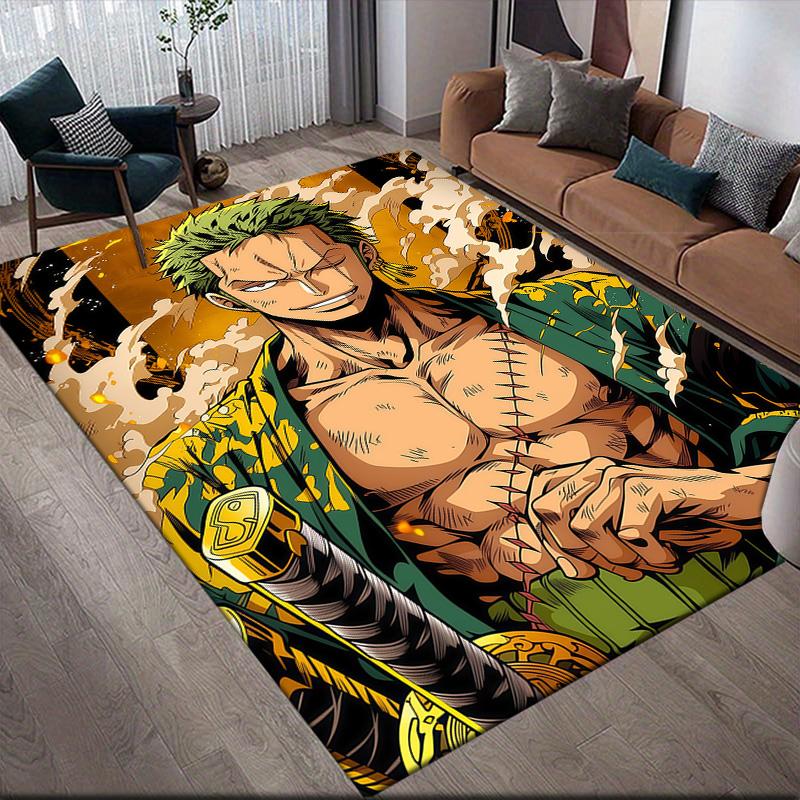 

One Piece Zoro Theme Anti-Slip Rug, Rectangular Carpet for Bedroom & Entertainment Space 60x90cm