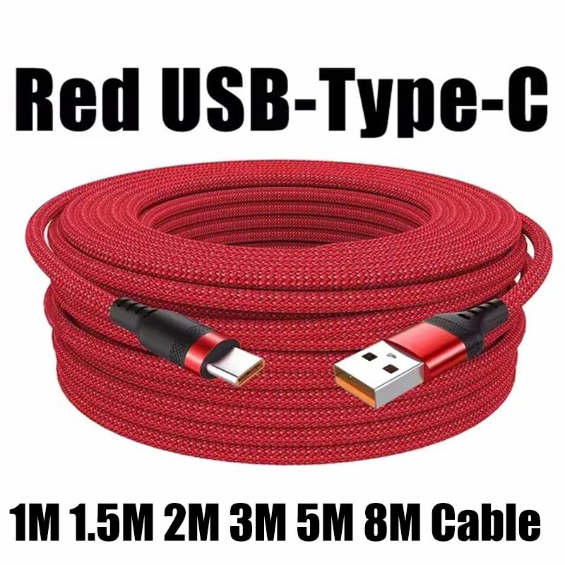 6A Super Fast Charger Cable Fast USB Type C Charging Data Cord Quick Charger 1M-8M Cable typec charger fast Phone charging Cable 1m