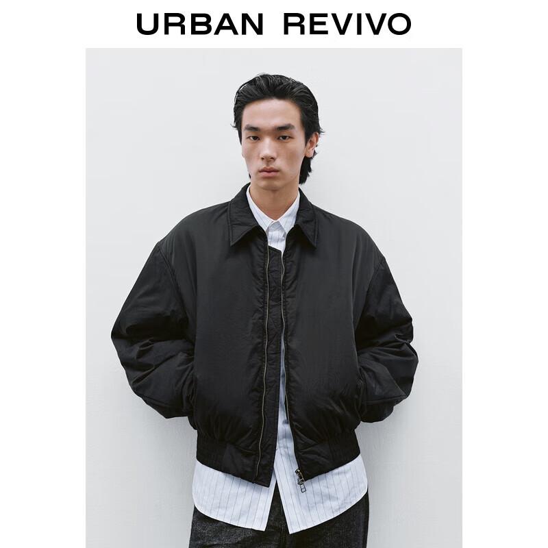 

UR2025 Men s Collared Padded Zipper Jacket L