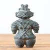 CHARM Haniwa lergubbe (förkolnad) (höjd 11,7 cm)