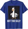 Got To Silly Pun Funny Animal Punny Jail Meme Goose TShirt Y2k Cute Goose Clothes Novelty Gift Short Sleeve Saying Tee Humorous