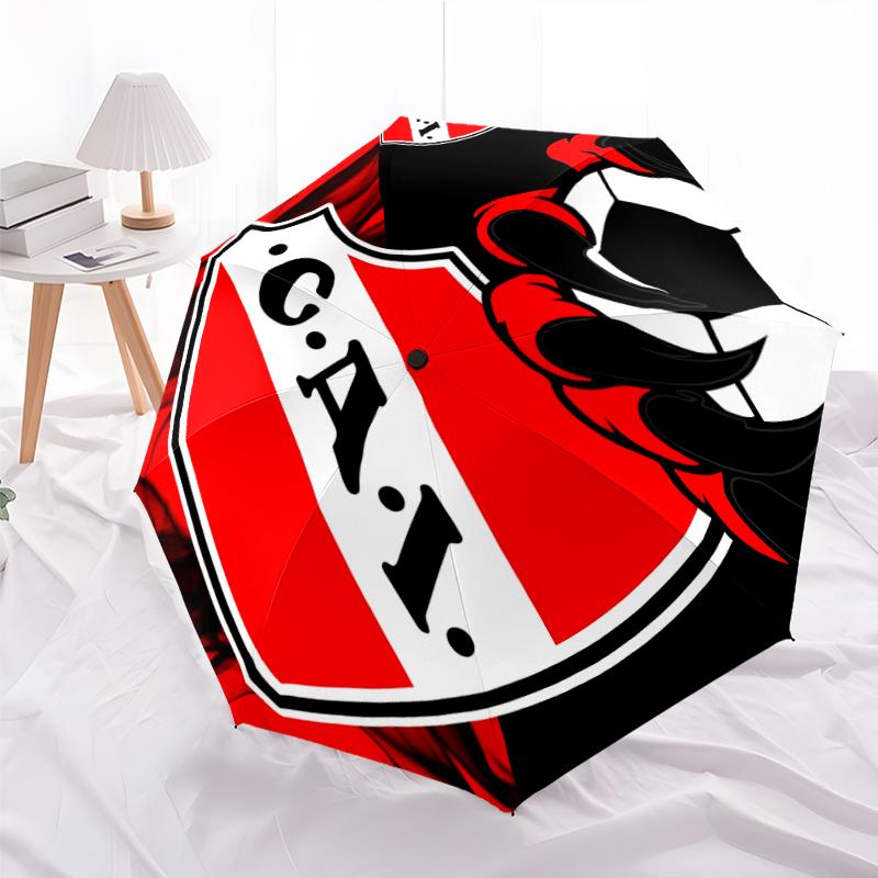 Printed Club Atlético Independiente Folding Umbrella,Outdoor,Leisure,And Travel Umbrella,Durable Umbrella Fabric,Birthday And Holiday Gift