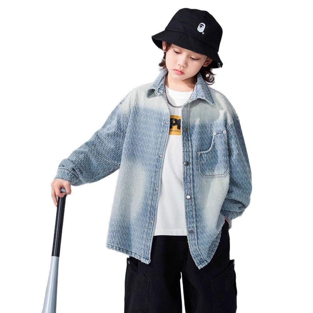 Boys Fashion Coat 2025 Spring and Autumn Children Casual Handsome Denim Shirt